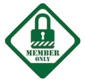 Members only icon as a geen lock